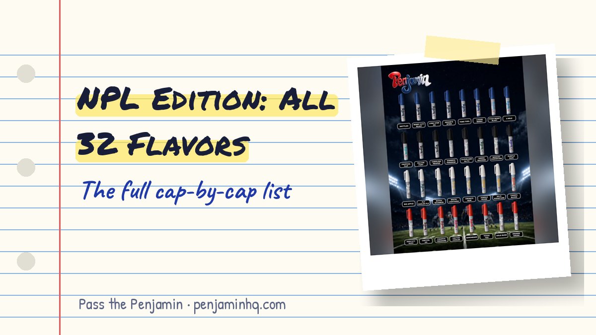 Penjamin NPL Edition: All 32 Flavors, Cap by Cap