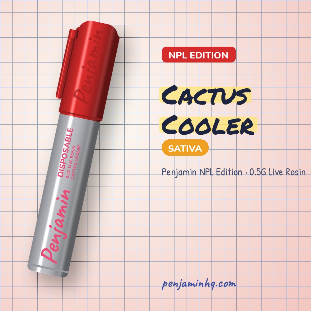 Penjamin Cactus Cooler NPL Edition 0.5G Live Rosin – PenjaminHQ