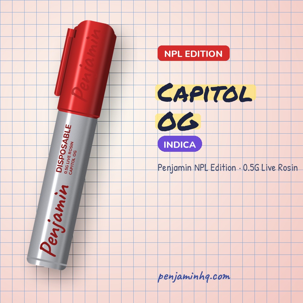 Penjamin Capitol OG NPL Edition 0.5G Live Rosin – PenjaminHQ
