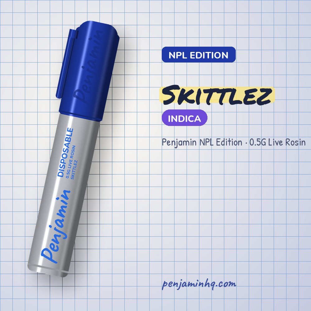 Penjamin Skittlez NPL Edition 0.5G Live Rosin – PenjaminHQ